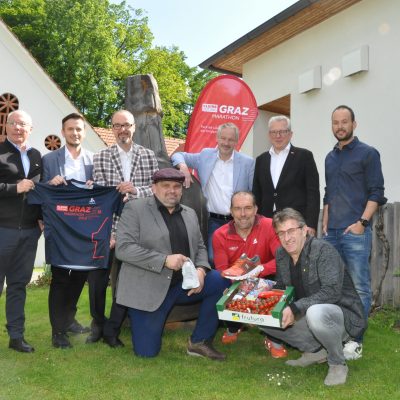 Graz Marathon Pressekonferenz beim Weinhof Scharl